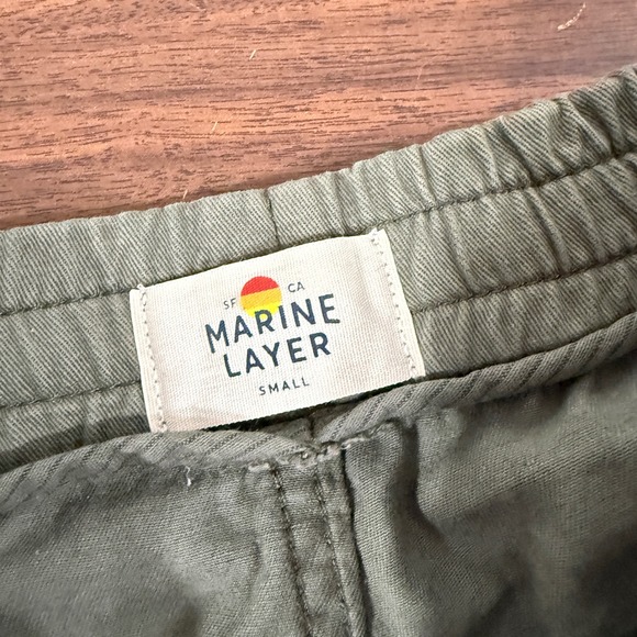 Marine Layer Luna Jogger Womens "Small" Pre-Owned Olive Green Pants Cargo Style - Picture 6 of 10